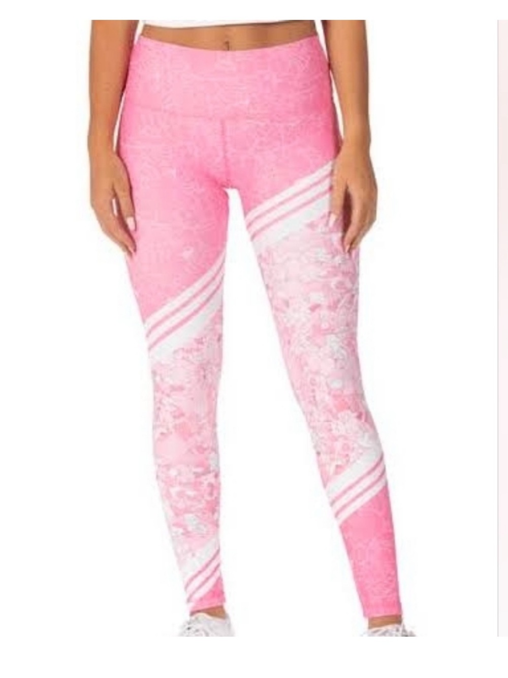 POKÉMON CENTER pink White Jigglypuff Leggings Size 3X Women Plus Curvy Yoga L8